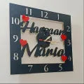 Customized name wooden clock